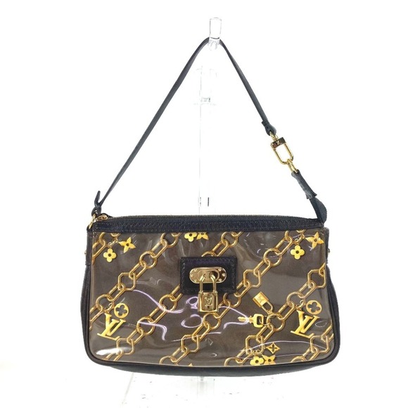 LOUIS VUITTON Brown Monogram Leather Pochette Shoulder Bag